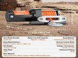 Electric Winch, 1588 kg Line Pull Capacity, 12V DC ATV Winch with 0.5 x 1188.7 cm 12 Strands V952-ATVHCSJPYXYKT38ASV9