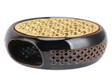 Bronze Brown Tea Light Teapot Warmer Hollow Concave Looking Ceramic Tea Tealight Coffee Heater V1294-YM0703-3118230129211