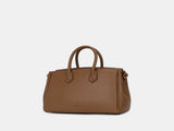 Chrisbella Elodie Leather Satchel-Brown V999-GD012503069-BROWN