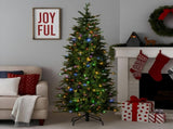Christabelle 6ft Slim Carrington Fir Christmas Tree Multi Functional White & Coloured LED Light 112_NATCF6S