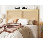 Artiss Bed Head Headboard Double Rattan - RIBO Pine BED-HEAD-RIBO-D-WD