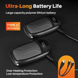 2PCS of rechargeable hand warmers with COB lights, featuring rapid heating, 3djustable modes,nd V1232-BXSNSQ001