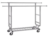 Heavy Duty Clothes Rack, Double Hanging Rod Clothing Garment Rack for Hanging Clothes, Adjustable V952-JYKCYJ4858221BPVDV0
