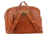 Pierre Cardin Woven Leather Ladies Backpack Bag Travel Satchel Zip - Cognac V563-PC-3305-COGNAC