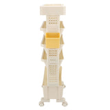 Rolling Book Cart 5 Tier PP Multi Functional Movable Storage Book Rack Utility Organizer Bookshelf V1294-YM0901-3117250131311