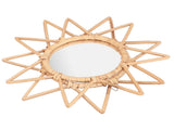 Rattan Innovative Art Decoration Makeup Mirror Retro Dressing Bathroom Wall Hanging MirrorStar V1294-YM0715-3115210268611