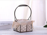 Iron Flower Baskets for Wedding Favors Floral Arrangement Flower Basket Succulent Greenery Baskets V1294-YM0716-220713HJ04-1