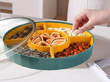 Snack Tray with Compartment Snacks Bowl with Lid Plastic Snacks Compartment Snacks Bowls Flat V1237-ZY-203-5239