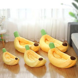 Banana Bed, Banana Shaped Pet Bed for Cats & Small Dogs - Cozy Cave Design with Machine Washable V1107-135-98944-PNK-MEDIUM