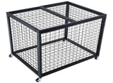 Rolling Sports Ball Storage Cart, Basketball Cage with Double Lids, Sport Equipment Holder Organizer V952-QL363026YCTJW44KTV0