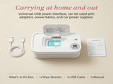Baby Wipe Warmer and Dispenser with Night Light, Portable Foldable Silicone Wet Wipes Warmer Case V1369-AZ3-W-12169