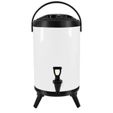 SOGA 12L Stainless Steel Insulated Milk Tea Barrel Hot and Cold Beverage Dispenser Container with VICDISPENSER12LWHT