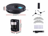 DEVANTI Robot Vacuum and Mop, Self-Empty APP Control 6000Pa LDS Laser 3in1 RVAC-Q20-STA-6K-BK