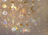 Colorful Crystals Suncatcher Hanging Sun Catcher with Chain Pendant Ornament Crystal Balls for V1366-AZ2-W-13380