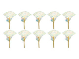 10PCS Artificial Flowers Glitter Gold Foil Plastic Simulation Rose Flower for Wedding Holiday Gift V1294-YM0901-3115230153411