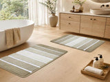 Bathroom Rugs,Ultra Soft Absorbent Bath Mat,Beige Non-Slip TPR Backing Stays in Place, Machine V1107-113-91831-BEI4