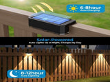 Solar Powered Outdoor Fence Light, Warm White Decorative Garden Rail Light with Auto On/Off, Easy V1341-ZY-B98JLB8Z-3PCS-WHITELIGHT