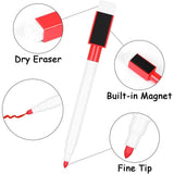 48 Pcs Magnetic Dry Markers Set Fine Point Tip Whiteboard Markers withr Cap, Mini Dry V1192-AZ-W-17404