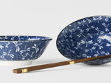 Bowl Set 2pcs with Chopsticks Indigo Dragonfly Design V637-C2828