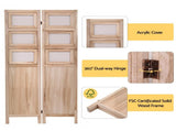 Artiss Room Divider 4 Panel Folding Privacy Screen Partition Rotatable Photo Frame Picture Collage RD-B-1210-3P-NT