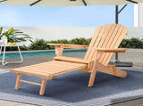 Gardeon Adirondack Outdoor Chairs Wooden Sun Lounge Patio Furniture Garden Natural FF-BEACH-CHOTTO-NTL