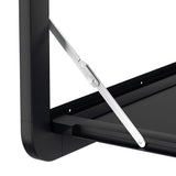 Weisshorn Caravan Table 800 x 450mm Folding Lockable Black CARAVAN-TABLE-80X45-BK