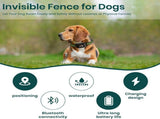 GPS Smart Pet Fence Training Collar with Wireless Boundary Control, Bluetooth App Customization, and V1341-ZY-SAAKFCTG-BLACK