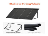 Fixed Metal Awning 1125 610 mm, Window Awning Door Canopy, Stable Triangle Steel Frame Awnings for V952-JSGDSZYP44INH0EP0V0