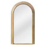 Interior Ave - Sierra Arched Step Mirror Signature Sculptural Natural Wood Statement Piece V355-IA-DM-SN
