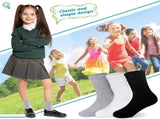 Holzlrgus Kids Athletic Crew Socks Boys Girls Cotton School Uniform Casual Basic Socks 6 Pairs 6 - 8 V1189-WXFWAL-20260319-01257