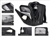 Green Expandable Business Laptop Backpack with USB Charging Port - Large Capacity Work & Travel Bag V888-ELOSUNG34337