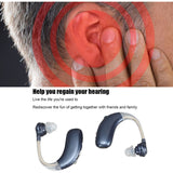 1 Pair Hearing Aids Sound Listening ABS Silicone Rechargeable Ergonomic Medical Device Blue V1237-ZY-715-310