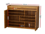 Artiss Shoe Rack Cabinet 30 Pairs Storage Cupboard Bamboo BAM-D-SHOE-4D-WD