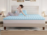 Single Memory Foam Mattress Topper 7-Zone Bamboo Cover Breathable V178-66886