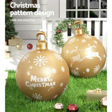 Jingle Jollys Christmas Inflatable Ball Bauble 60cm Outdoor Decoration Gold XMAS-INF-BAUBLE-GOLD