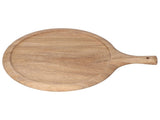 Wooden Pizza Tray Durable Round Serving Board with Handle Bread Food Dinner Plate for Restaurant V1294-YM0714-3118210230011