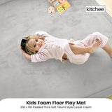 Kitchee Foam Floor Mat 150x200cm - Padded Thick Deep Soft Tatami Style Rug Grey V238-SUPDZ-41169708187728