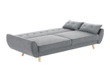 Elle Button-Tufted Fabric Sofa Bed with Cushions by Sarantino Light Grey SOFA-M1910-LNN-LGY