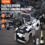 VEVOR MT-50 Semi-Automatic Round Bottle Labeling Machine, Adjustable Bottle Labeler 50pcs/min Label V952-MT-50YPTBJ0000001V3