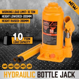 10 Ton Hydraulic Bottle Jack w/Safety Valve Car Van Truck Caravan Lift SUV 4WD V465-82042