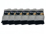 6 Pairs MERINO WOOL SOCKS Mens Heavy Duty Premium Thick Work Socks Cushion in Grey V563-6AUSOCKS-GRY-11-14