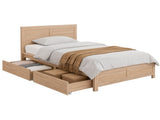 Artiss King Single Size Bed Frame with 2 Drawers Bedroom Furniture WBED-F-OATMEAL-KS-NA-DRAW