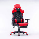 Gaming Chair Ergonomic Racing chair 165&deg; Reclining Gaming Seat 3D Armrest Footrest Pink White V255-GCHAIR-32-PW