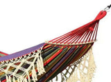 Backyard Hammock with Tassels 500lb Load Bearing Single Double Hammock with Hanging Ropes for V1294-YM0901-3116240018211