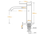 WELS Brushed Gold Tall Kitchen Laundry Basin Mixer Vanity Sink Faucet Tap Bath V1233-KRD104G