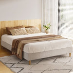 Artiss Bed Frame Double Size Beige ZORA BED-BASE-ZORA-D-BG-AB