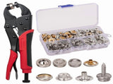 Heavy Duty Snap Fastener Tool Adjustable Snap Button Kit with 3 Dies, for Boat Cover Leather Fabric V1370-AZ4-10399