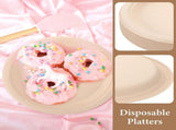 39Pcs Light Yellow Paper Platters Multipurpose Disposable Plates for Festival Events V1192-AZ-W-29804