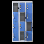 12-Door Locker for Office Gym Shed School Home Storage - 4-Digit Combination Lock V63-839001