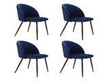 Levede 4x Dining Chairs Seat French Navy CH1037-2-NVX2